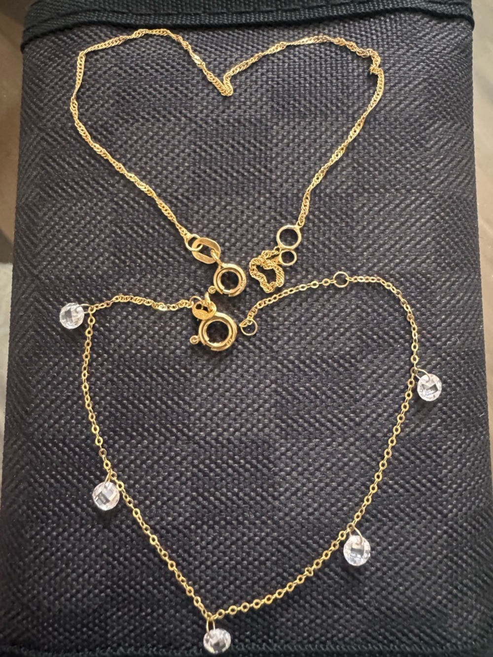 2X Real Yellow Gold Bracelets